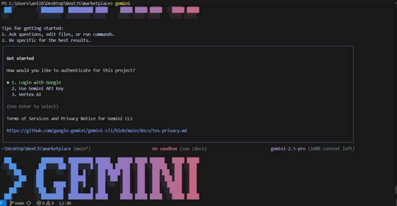 Gemini login