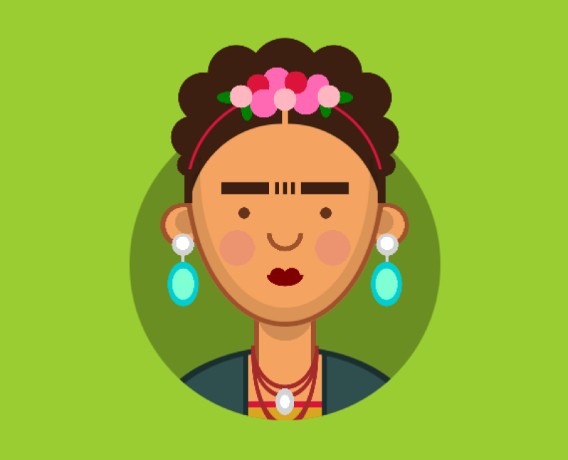 Single div CSS Frida Kahlo