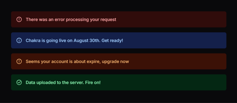 Chakra UI Alert example