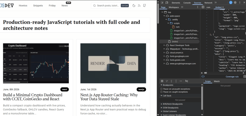 Screenshot placeholder showing Chrome DevTools Sources panel with a file named "debug.js" highlighted.