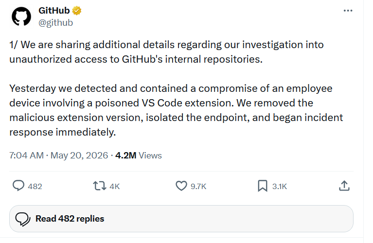 GitHub Security Incident GitHub Security Incident