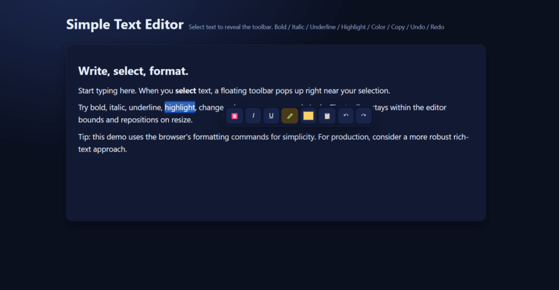 Smart Text Editor Smart Text Editor
