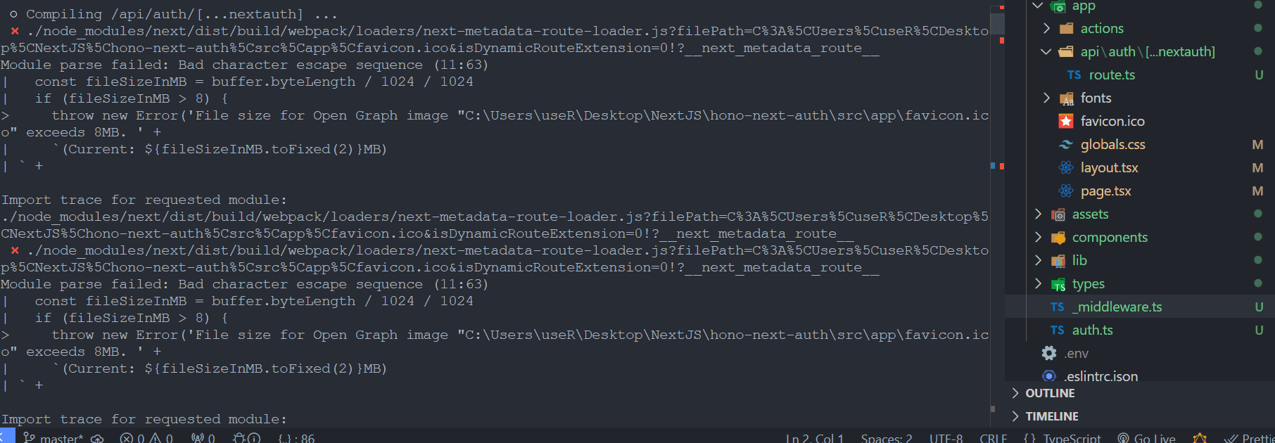 How to solve "Module parse failed: Bad character escape sequence"