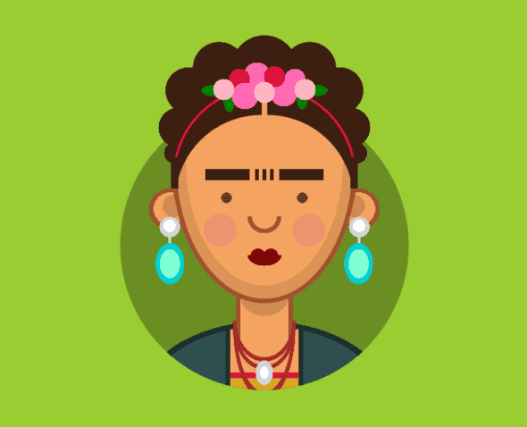 Single div CSS Frida Kahlo