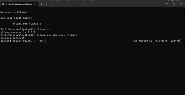 DeepSeek Ollama download